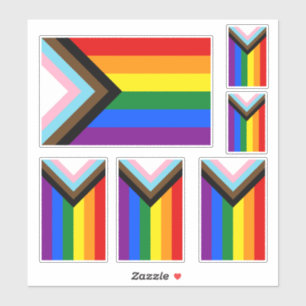 Pegatina Bandera del Orgullo del Progreso LGBTQ+