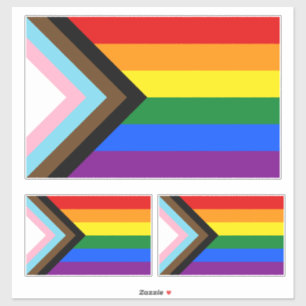 Pegatina Bandera del Orgullo del Progreso LGBTQ+