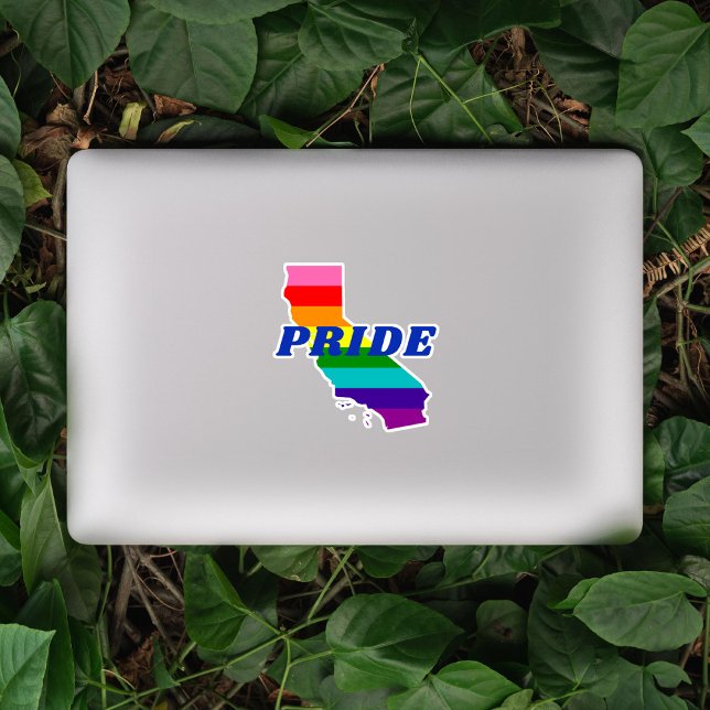 Pegatina Bandera del Orgullo Gay de California (Subido por el creador)