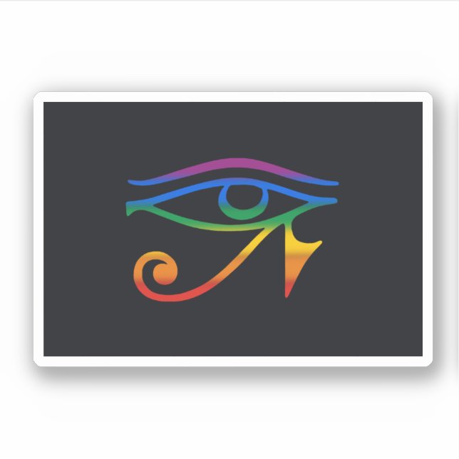 Pegatina Bandera del Orgullo Gay Gótico (Anverso)