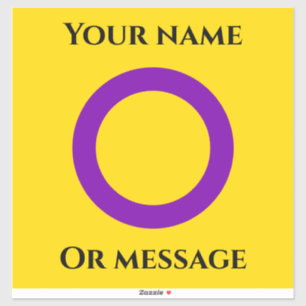 Pegatina Bandera del Orgullo Intersexual