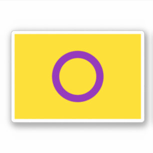 Pegatina Bandera del Orgullo Intersexual