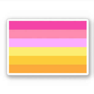 Pegatina Bandera del Orgullo Lesbiano (Alba)