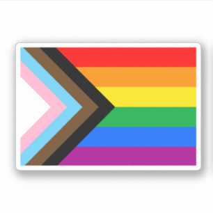 Pegatina Bandera del orgullo LGBTQ+ Progress