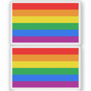 Pegatina Bandera del orgullo LGBTQIA+ tradicional