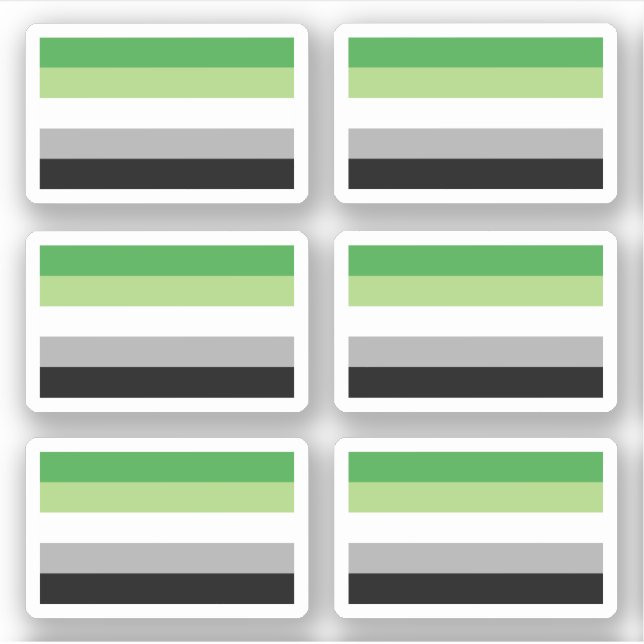 Pegatina Bandera del orgullo romántico (Anverso)