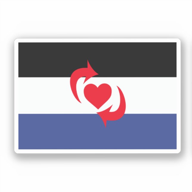 Pegatina Bandera del Orgullo Switch (Anverso)