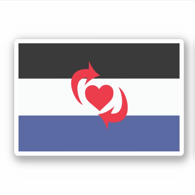 Pegatina Bandera del Orgullo Switch (Anverso)