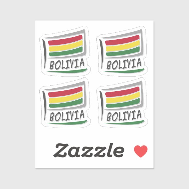 Pegatina Bandera del Orgullo X de Bolivia (Hoja)