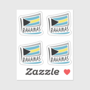 Pegatina Bandera del orgullo X de las Bahamas