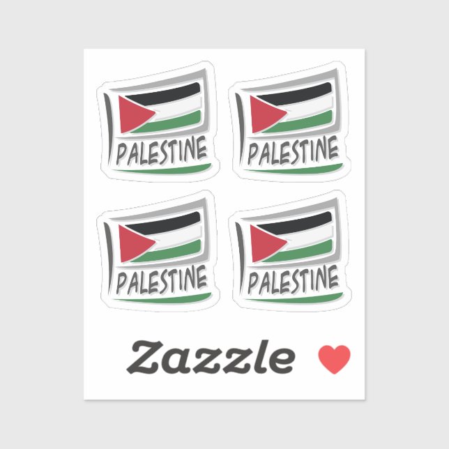 Pegatina Bandera del orgullo X de Palestina (Hoja)