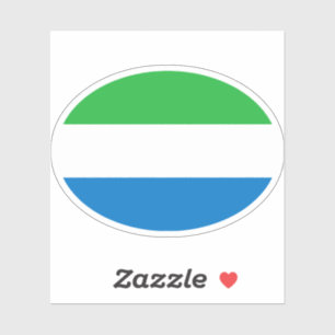 Pegatina Bandera del Oval de Sierra Leona