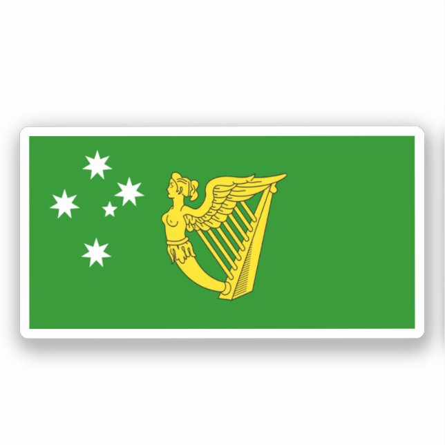 Pegatina Bandera del patrimonio irlandés australiano (Anverso)