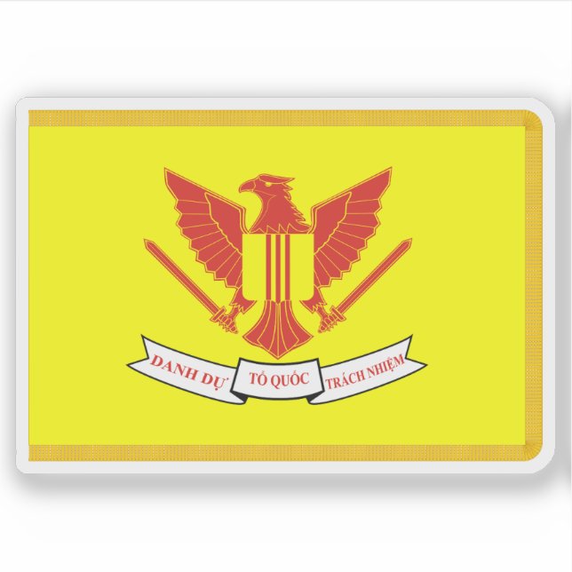 Pegatina Bandera del Presidente de la República de Vietnam (Anverso)