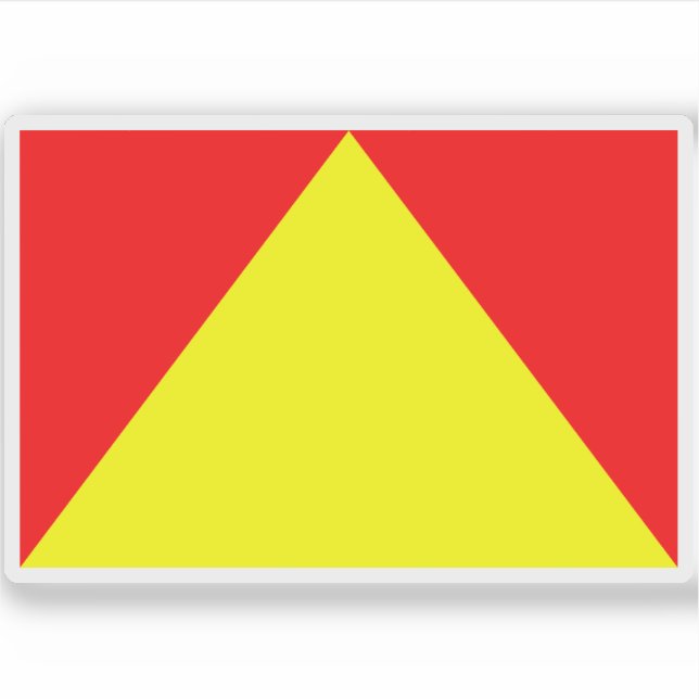 Pegatina Bandera del Principado de Trinidad (Anverso)