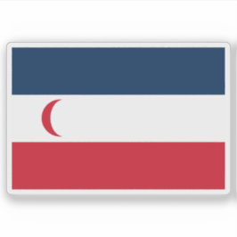 Pegatina Bandera del Protectorado de Madagascar (1885-1896)