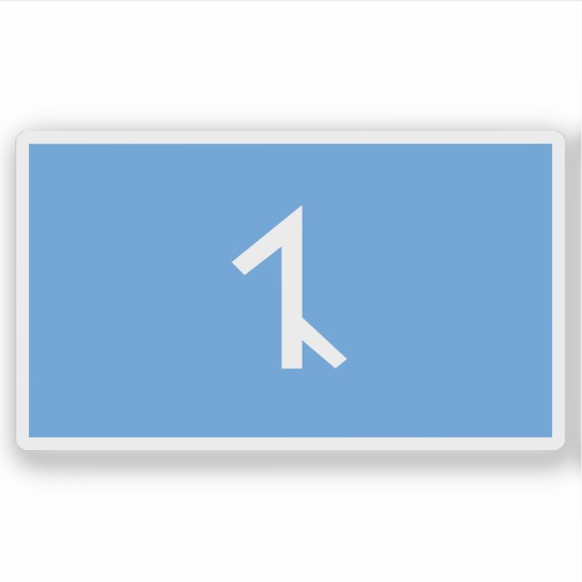 Pegatina Bandera del pueblo afshar, Azerbaiyán (Anverso)