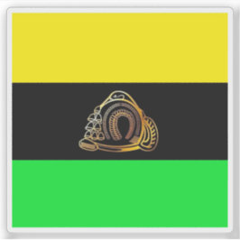 Pegatina Bandera del pueblo Ashanti (Asante), Ghana