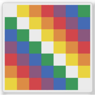 Pegatina Bandera del pueblo aymara (Aimara), Sudamérica