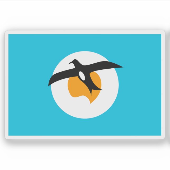 Pegatina Bandera del pueblo banaban, Micronesia, Oceanía (Anverso)