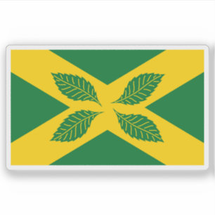 Pegatina Bandera del pueblo de Four Elms, Inglaterra