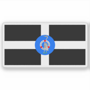 Pegatina Bandera del pueblo de Malpas, Cornualles, Inglater