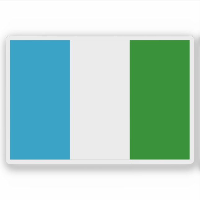 Pegatina Bandera del pueblo de Sechura, Perú (Anverso)