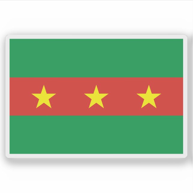 Pegatina Bandera del pueblo Ewe, Ghana (Anverso)