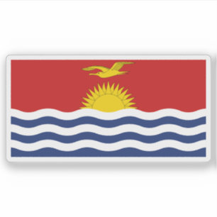 Pegatina Bandera del pueblo I-Kiribati, Micronesia, Oceanía