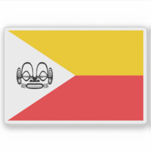 Pegatina Bandera del pueblo marqués, Polinesia, Oceanía