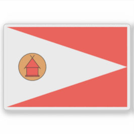 Pegatina Bandera del pueblo Merina, Madagascar