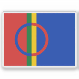 Pegatina Bandera del pueblo sami (sami) (1986 - actualidad)