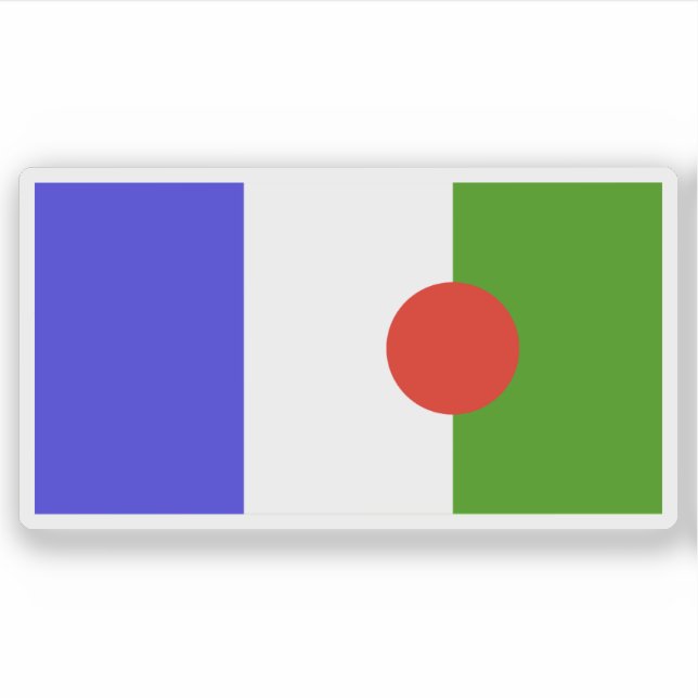 Pegatina Bandera del pueblo Twa (Anverso)