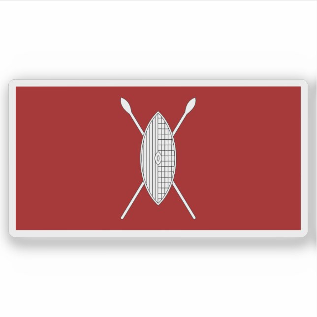 Pegatina Bandera del Reino de Buganda (1892), Uganda (Anverso)