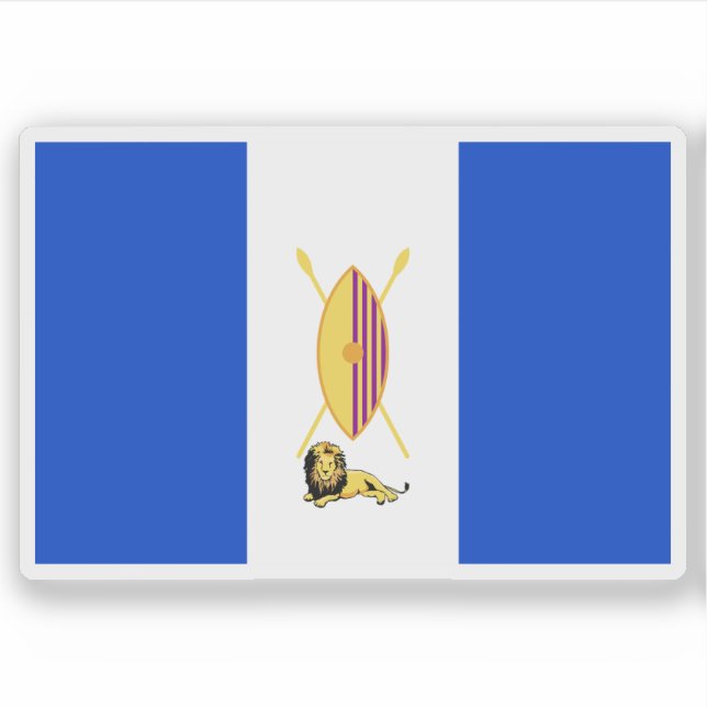Pegatina Bandera del Reino de Buganda, Uganda (Anverso)