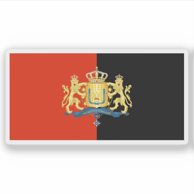 Pegatina Bandera del Reino de Haití (1811-1814) (Anverso)