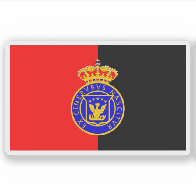 Pegatina Bandera del Reino de Haití (1814-1820) (Anverso)