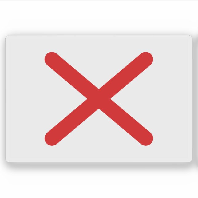 Pegatina Bandera del Reino de Kongo (Angola) (Anverso)