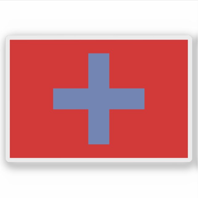 Pegatina Bandera del Reino de Ndongo (Angola) (Anverso)