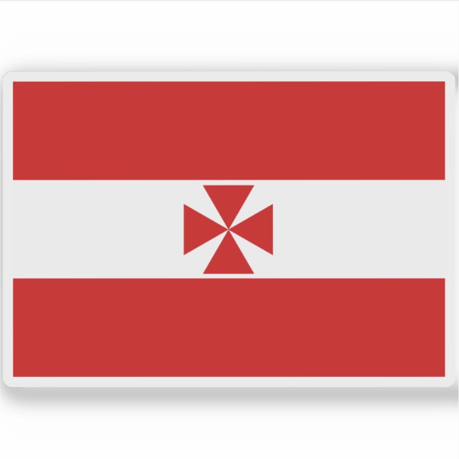 Pegatina Bandera del Reino de Rimatara (1856-1891) (Anverso)