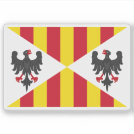 Pegatina Bandera del Reino de Sicilia (Malta, 1296-1410)