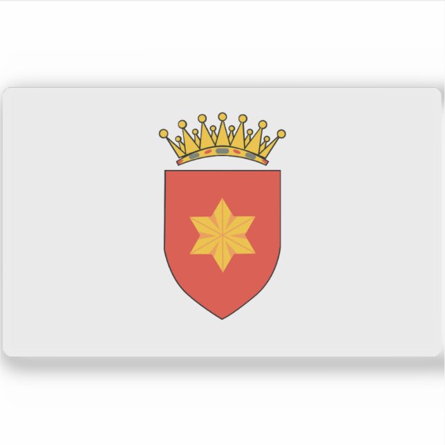 Pegatina Bandera del Reino de Tavolara (1836-1962) (Anverso)