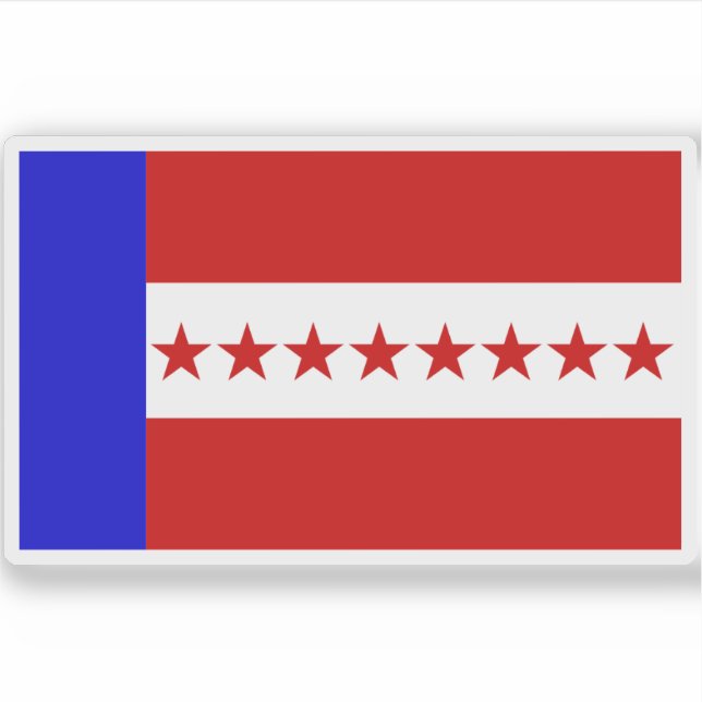 Pegatina Bandera del Reino Tuamotu (1832-1843) (Anverso)