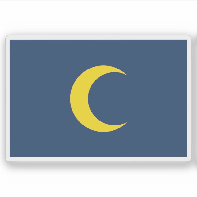 Pegatina Bandera del Sultanato de Mogadishu (Somalia) (Anverso)