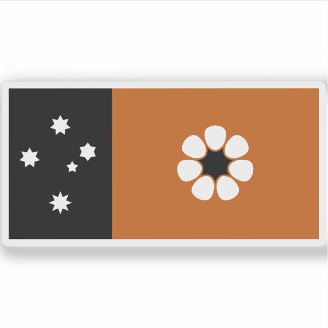 Pegatina Bandera del Territorio del Norte, Australia (Anverso)
