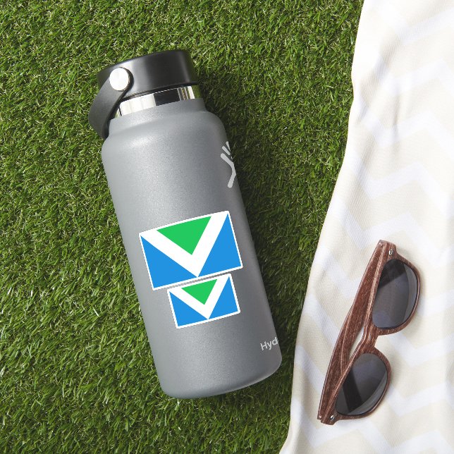 Pegatina Bandera del Vegan (HydroFlask Insitu)