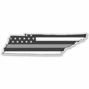 Pegatina Bandera delgada de la línea gris Tennessee