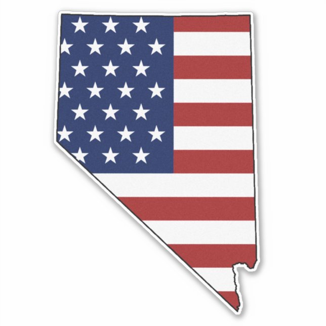 Pegatina Bandera estadounidense Nevada (Anverso)
