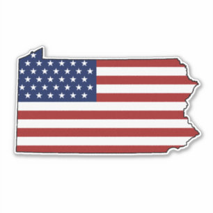 Pegatina Bandera estadounidense Pennsylvania
