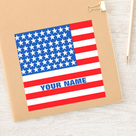 Pegatina Bandera estadounidense personalizada